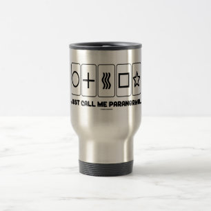 Taza De Viaje Sólo Llámame Paranormal (Tarjetas Zener)