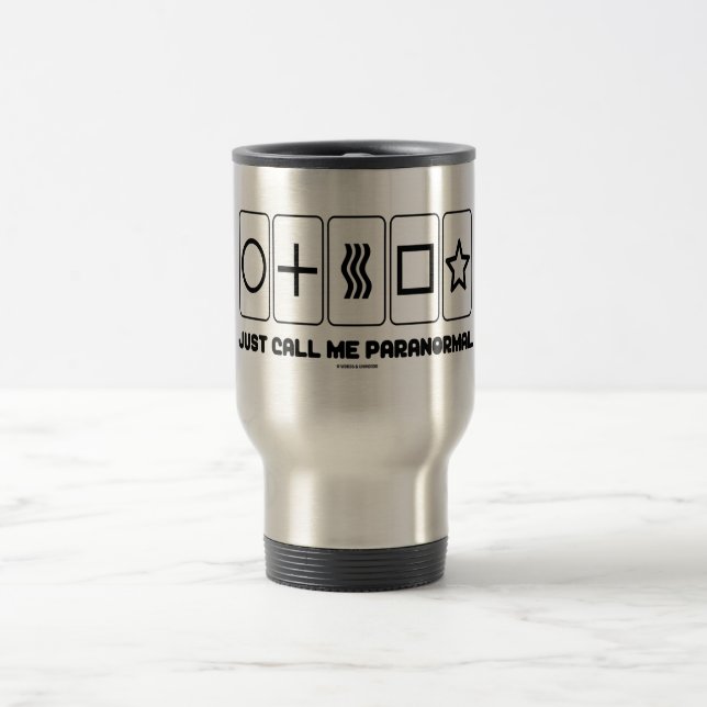 Taza De Viaje Sólo Llámame Paranormal (Tarjetas Zener) (Centro)