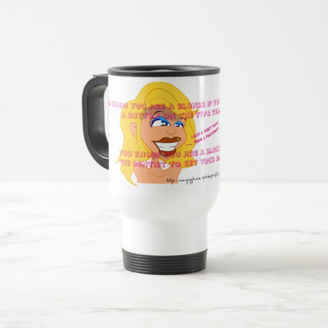 Taza De Viaje "Solo rubias" (Anverso izquierdo)
