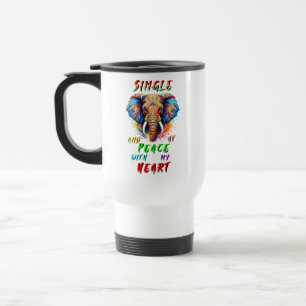 Taza De Viaje Soltero Y En Paz Con Mi Corazón