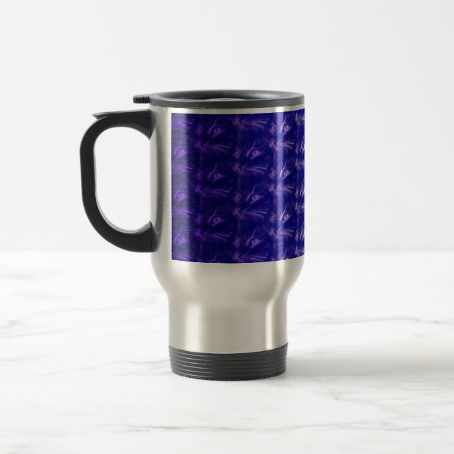 Taza De Viaje Sombras De Gato Azul (Izquierda)