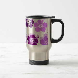 Taza De Viaje Sombras de hibiscos púrpuras