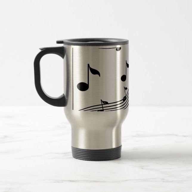 Taza De Viaje Sonidos de instrumentos de música con patrones (Izquierda)