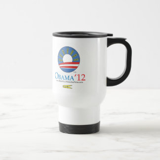 Taza De Viaje Sosténgase la nariz y vote a Obama 2012