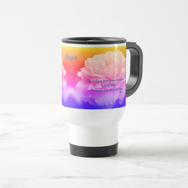 Taza De Viaje Soul Mind Rumi cita Inspiradora personalizada (Anverso derecho)