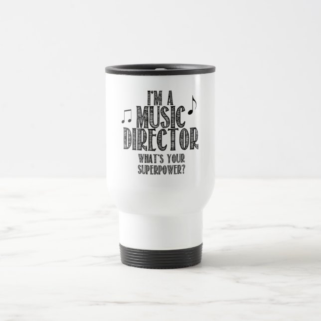 Taza De Viaje Soy director musical, cuál es su superpotencia (Centro)