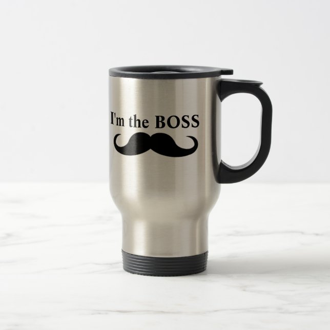 Taza De Viaje Soy el BOSS, tazón de café de acero inoxidable (Derecha)