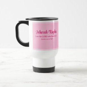 Taza De Viaje Soy el Señor que te cura la bíblica contra la luz