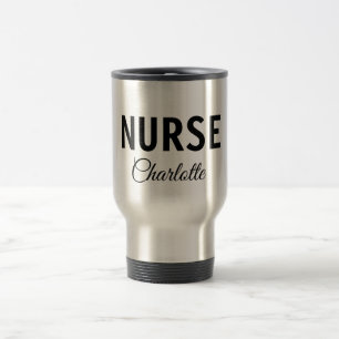 Taza De Viaje Soy enfermera experta médica agregue su nombre tex