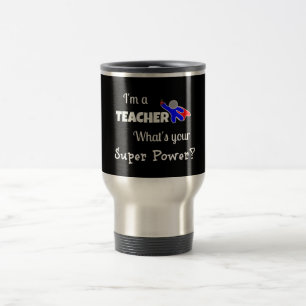 Taza De Viaje "Soy profesor. ¿Cuál es tu superpoder?"