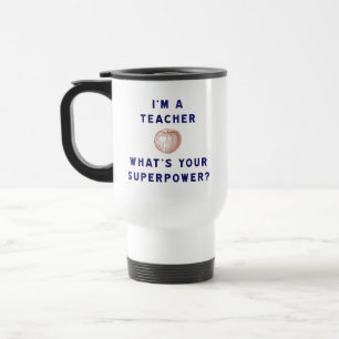Taza De Viaje ¿Soy profesor [manzana] cuál es su superpotencia
