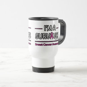 Taza De Viaje Soy un superviviente... Cáncer de Mama