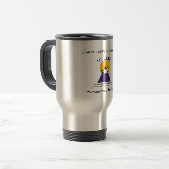 Taza De Viaje ¡Soy una respuesta a una oración! (Anverso izquierdo)