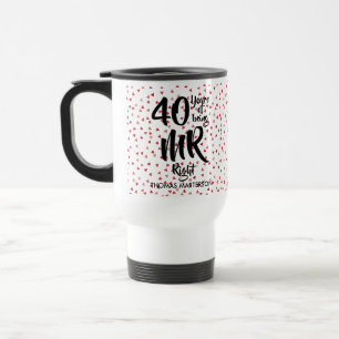 Taza De Viaje Sr. Bien y Sra. Siempre Bien 40 Aniversario