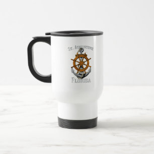 Taza De Viaje St. Augustine Florida Vacation Nautical Anchor Hel