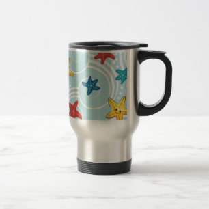 Taza De Viaje Starfish en Swirly Ocean