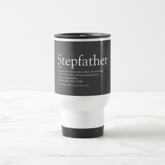 Taza De Viaje Stepdad Definition Fun Gray