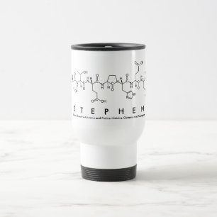 Taza De Viaje Stephen peptide name mug