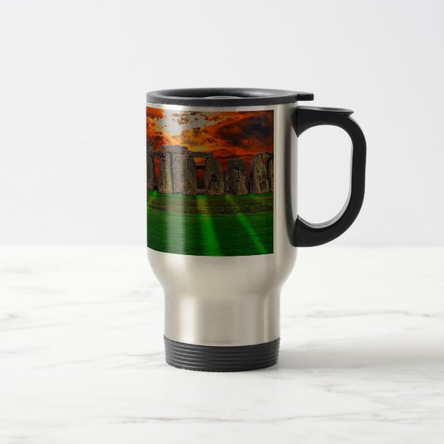 Taza De Viaje Stonehenge de pie en el atardecer (Derecha)