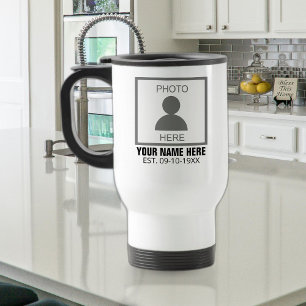 Taza De Viaje Su foto aquí Nombre y edad