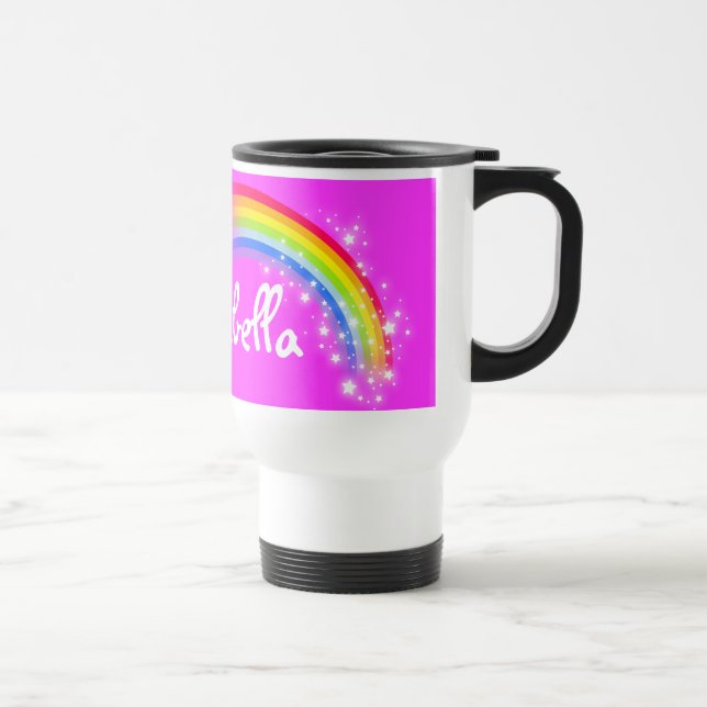 Taza De Viaje "Su viaje violeta/niños" del arco iris conocido (Derecha)