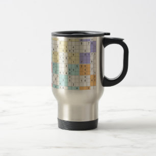 Taza De Viaje sudoku pastel