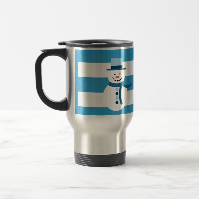 Taza De Viaje Sueño Con Un Hombre De Nieve Blanco (Izquierda)