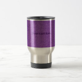 Taza De Viaje Sueños de Denim Púrpura - apariencia de material d