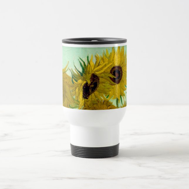 Taza De Viaje Sunflowers en un Bella Artes Vase Van Gogh (Centro)