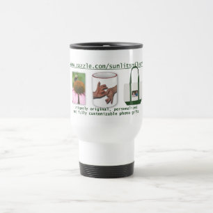 Taza De Viaje SunlitSmiles Business Card Travel Mug