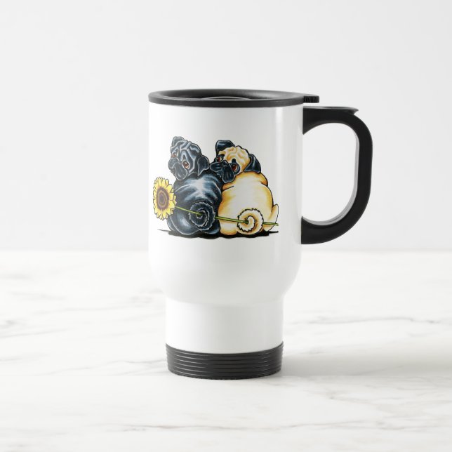 Taza De Viaje Sunny Pugs (Derecha)