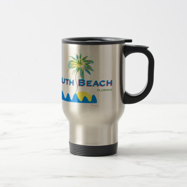 Taza De Viaje Sunny South Beach, Florida (Derecha)
