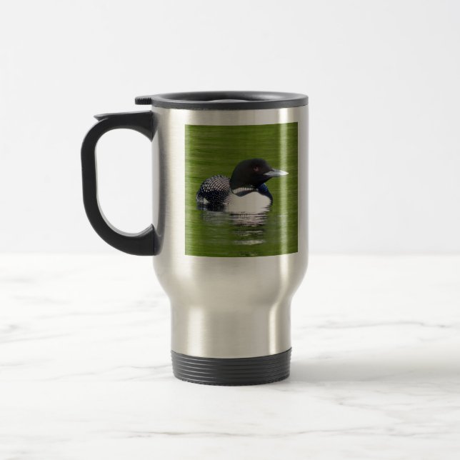 Taza De Viaje Sunset Lake Loon Travel Mug (Izquierda)