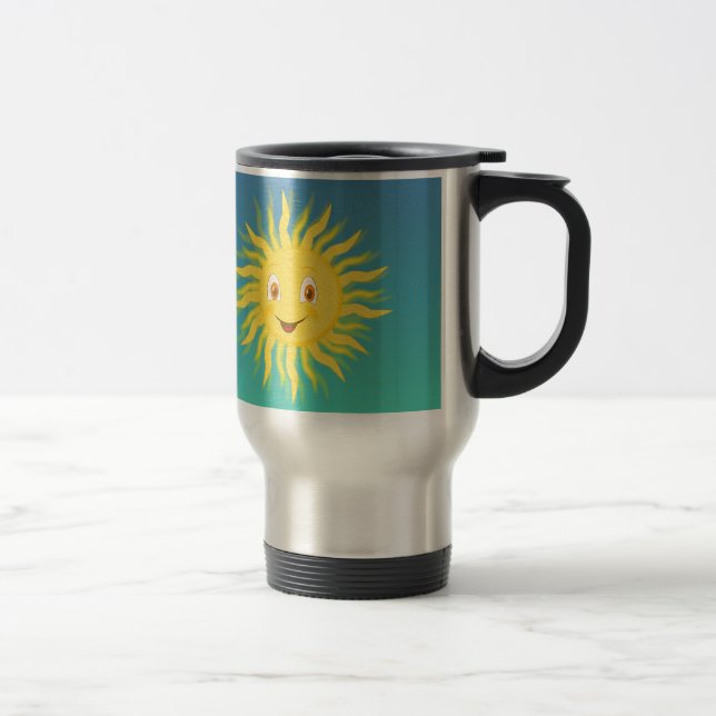 Taza De Viaje Sunshine con líneas circulares (Derecha)