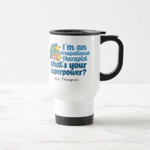 Taza De Viaje Super Ocupacional Terapia Cuidada Personalizado OT