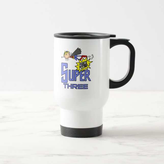 Taza De Viaje Superheroína Chica 3 camisetas de cumpleaños y reg (Derecha)