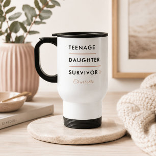 Taza De Viaje Superviviente Hija Adolescente Personalizada