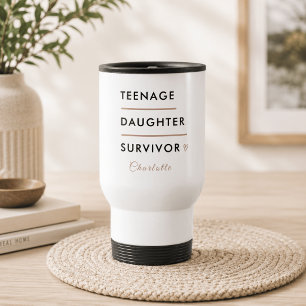 Taza De Viaje Superviviente Hija Adolescente Personalizada