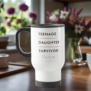 Taza De Viaje Superviviente Hija Adolescente Personalizada