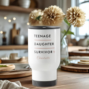 Taza De Viaje Superviviente Hija Adolescente Personalizada