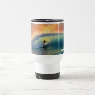 Taza De Viaje Surfing de nombre personalizado