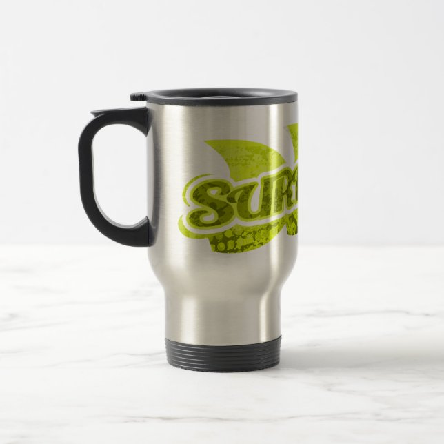 Taza De Viaje Surf's Up un tazón de viaje verde brillante (Izquierda)