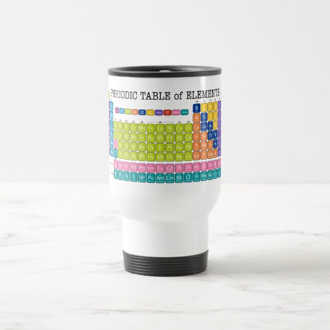 Taza De Viaje Tabla periódica de elementos (Centro)