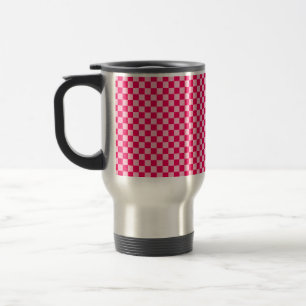 Taza De Viaje Tablero de control clásico de combinación rosa de 