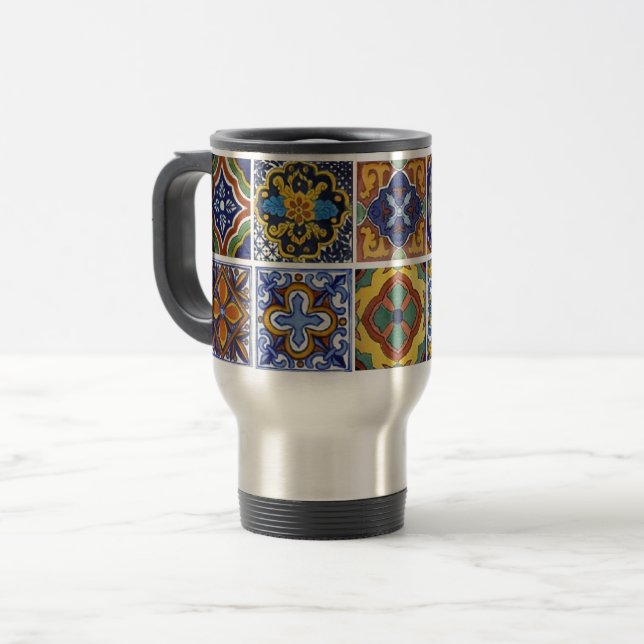 Taza De Viaje Talavera Tiles mexicana (Anverso izquierdo)