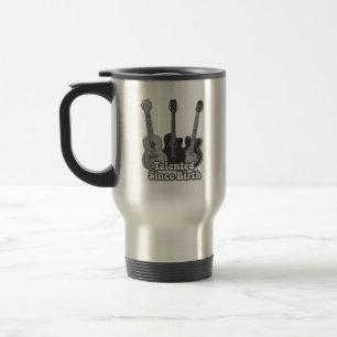 Taza De Viaje Talentoso desde su nacimiento. guitarra vintage en
