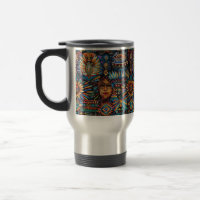 "Tapiz precolombino" azul antiguo 444 ml Mug