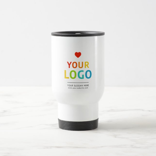Taza De Viaje Tapón de café personalizado| Su logotipo profesion (Centro)