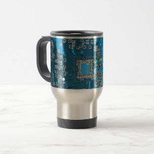 Taza De Viaje Tarjeta de circuito azul PCB del conjunto del circ