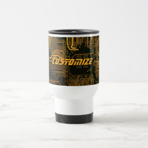 Taza De Viaje Tarjeta de circuito del Naranja PCB del Personaliz